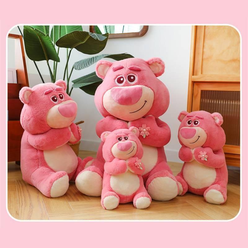 Cartoon Lotso Cherry Blossom Plush Toy Doll Girls Companionship Birthday Gift