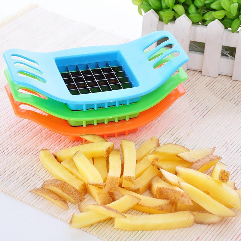 Stainless Cutter Slicer Masher Steel Potato Vegetable Cutting Device Square Slicers Cut Fries Kitchen Tool Cooking Gadgets