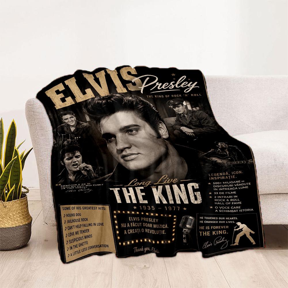 Elvis Presley Performance Blanket Warmthful Decor Great for Picnics Sofa Office Chair Four Seasons Multipurpose Stylish Decor