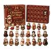 Collectible Animal Figures Magic Advent Calendar, 24-Day Highland Cow/Cat/Sheep/Red Bird Acrylic Ornament Set, Cozy Winter Home Decor 2D Flat