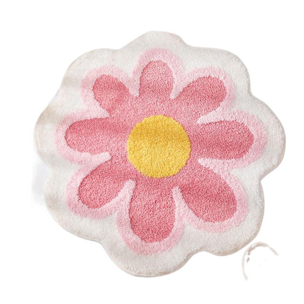 Cashmere Flower Shaped Carpet Anti-slip Rug Creative Floor Mat Hoom Decor