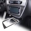 Soft Carbon Fiber Dashboard Navigation Cover Trim For Seat Leon 2008-12