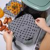 Air Fryer Liner Silicone Baking Pad Square Heat Resistant Air Fryer Accessories Replacement Crisper Plate Non-Stick Air Fryer Grill Pan