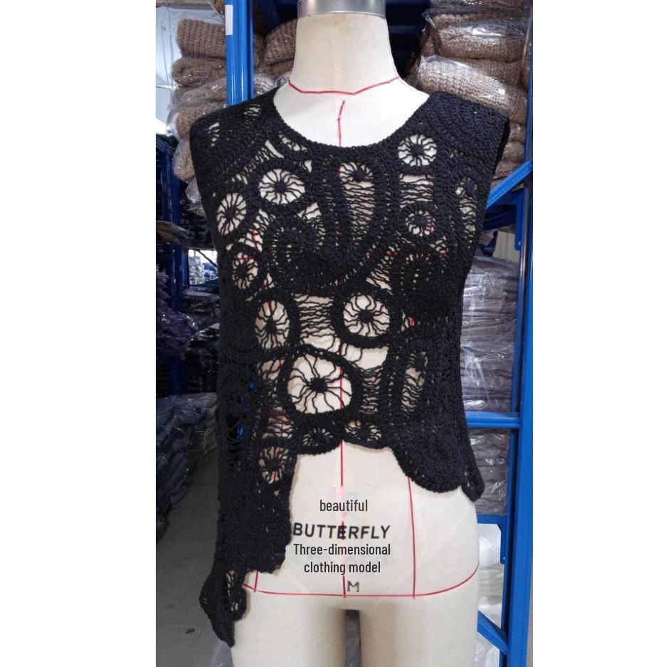 European & American Women's Fashion 2023: Wool Skirt & Navel T-Shirt Set