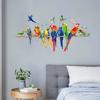 Wall Sticker Realistic Birds Parrot Butterfly Colorful Self-adhesive Waterproof Removeable Great Stickiness Anti-slip Wall Door Frame Decoration