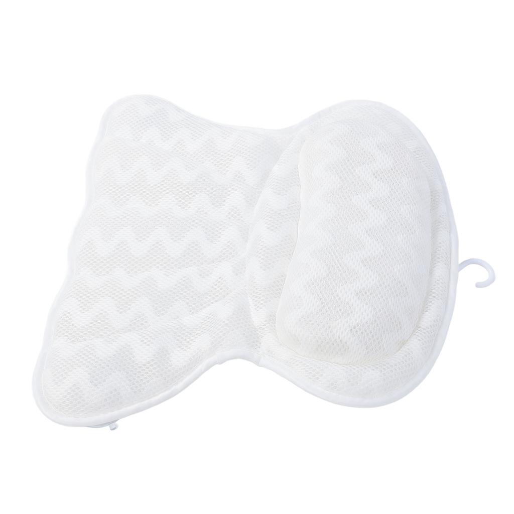 Подушка для ванны с 6 присосками, эргономичная, нескользящая, подголовник для ванны, поддержка шеи и спины