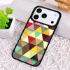 Geometric Stripy Triangle Phone Case for iPhone 17 Air 16 15 11 12 14 13 Pro Max Shockproof Cover
