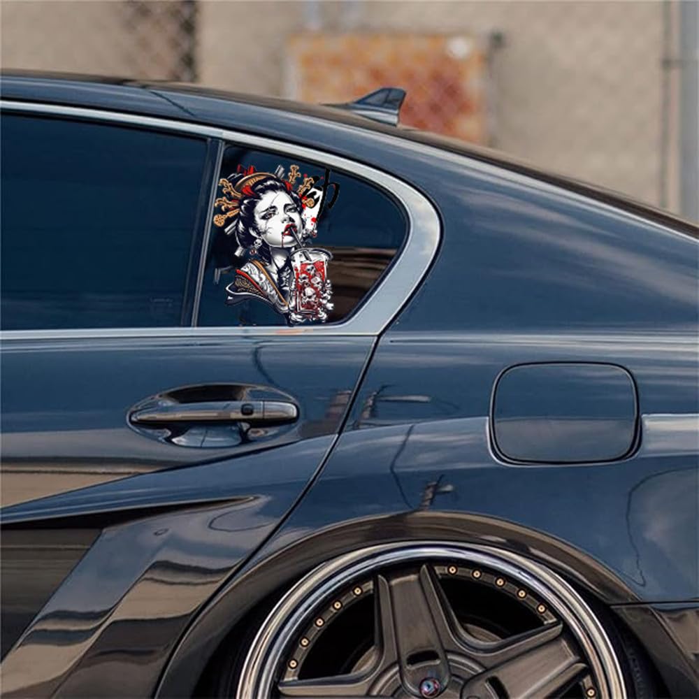 Наклейка на автомобиль Японская гейша TATACLEA, Наклейка на автомобиль Гейша, Наклейка для маскировки царапин кузова, Украшение двери автомобиля