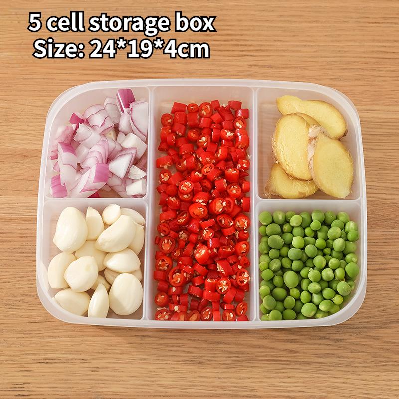 Холодильник, коробка для хранения свежих продуктов, коробка для замороженного мяса, имбирь, лук, чеснок, 6 сеток, портативная коробка для хранения, портативная коробка-органайзер