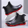 Men's Low Top Waterproof Non-Slip Rubber Rain Boots for Kitchen, Wear-Resistant Chef Shoes, Short Tube Rain Footwear for Car Wash & Takeaway.