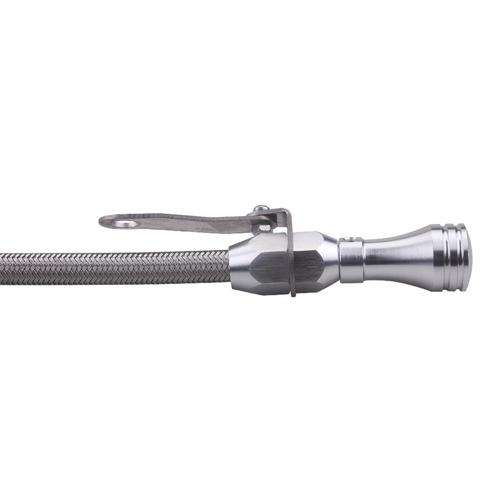 SBC Нержавеющая оплетка Перегородка Гибкий щуп Уровень масла двигателя Замена для Chevy SB 265 283 327 до 79 ранний