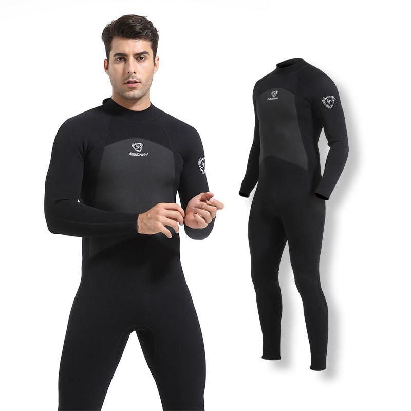 Mens 3mm Fullsuit Wetsuit Surfing Diving Snorkeling Winter Swimming UV Protection Quick Dry Thermal