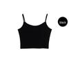 Women's Black 95% Cotton Camisole Vest, Sexy Back, Large Size, Solid Color - Ideal As Outerwear for Spring & Summer