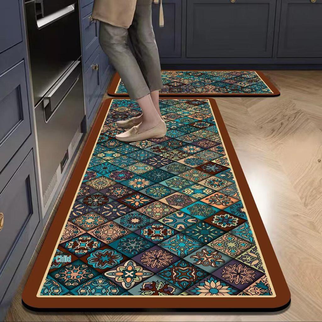 Diatom Mud Kitchen Floor Mats - Oil-Proof, Anti-Fouling, Washable, Cuttable, and Dirt-Resistant