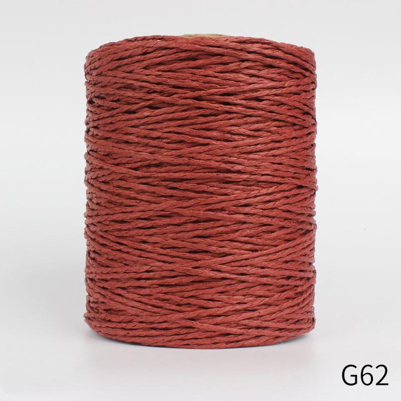 280M/Roll Cushion Baskets Knitting Material Hat HandBag Colorful Threads For Summer Hand Knit Crochet Natural Raffia Straw Yarn