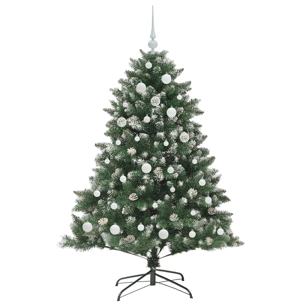 Artificial Christmas Tree with 150 LEDs and Stand Green 150 cm