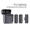 Mini Portable Noise Reduction Wireless Lavalier Microphone One To Two Vlog Audio Video Recording Microphone For IOS Android Type-C Plug-and-Play