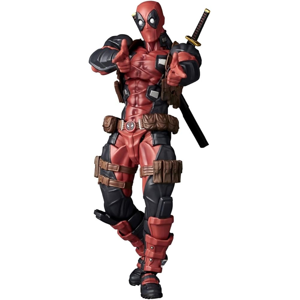 Kaiyodo Revoltech Amazing Yamaguchi Фигурка Дэдпула 170 мм Без масштаба ПВХ АБС Окрашенная Артикулируемая Коллекционная