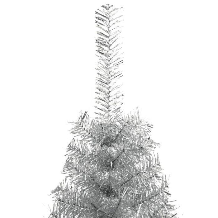 VidaXL Artificial Christmas Half Tree with Silver Stand 180 Cm PET 344697