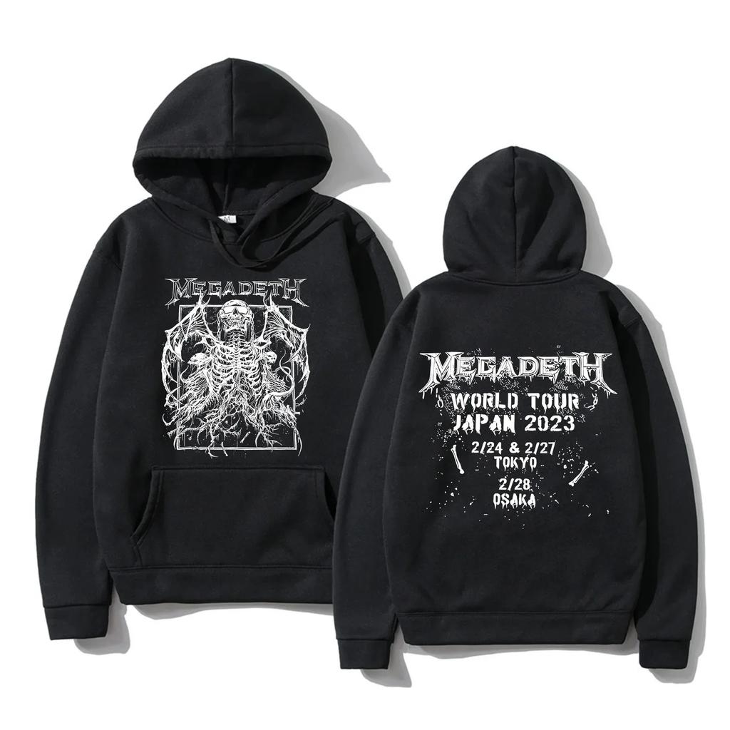 Winter Oversized Men Megadeths Hoodies Women Thermal Sweatshirt Ladies Long Sleeves Unisex