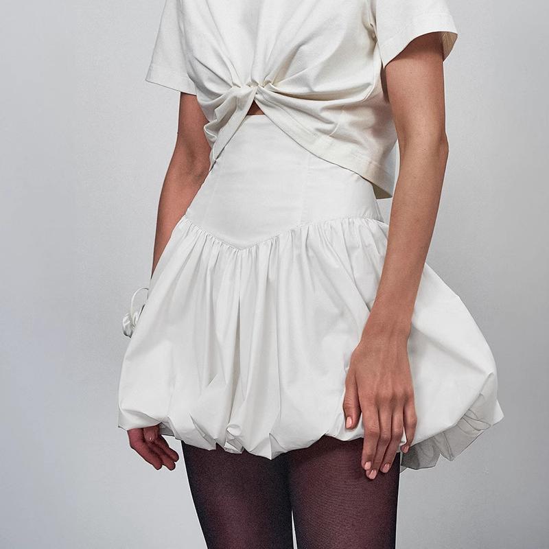 Плиссированная юбка Y2k, элегантная женская однотонная мини-юбка трапециевидной формы с высокой талией, вечерние юбки 2000-х годов, уличная одежда