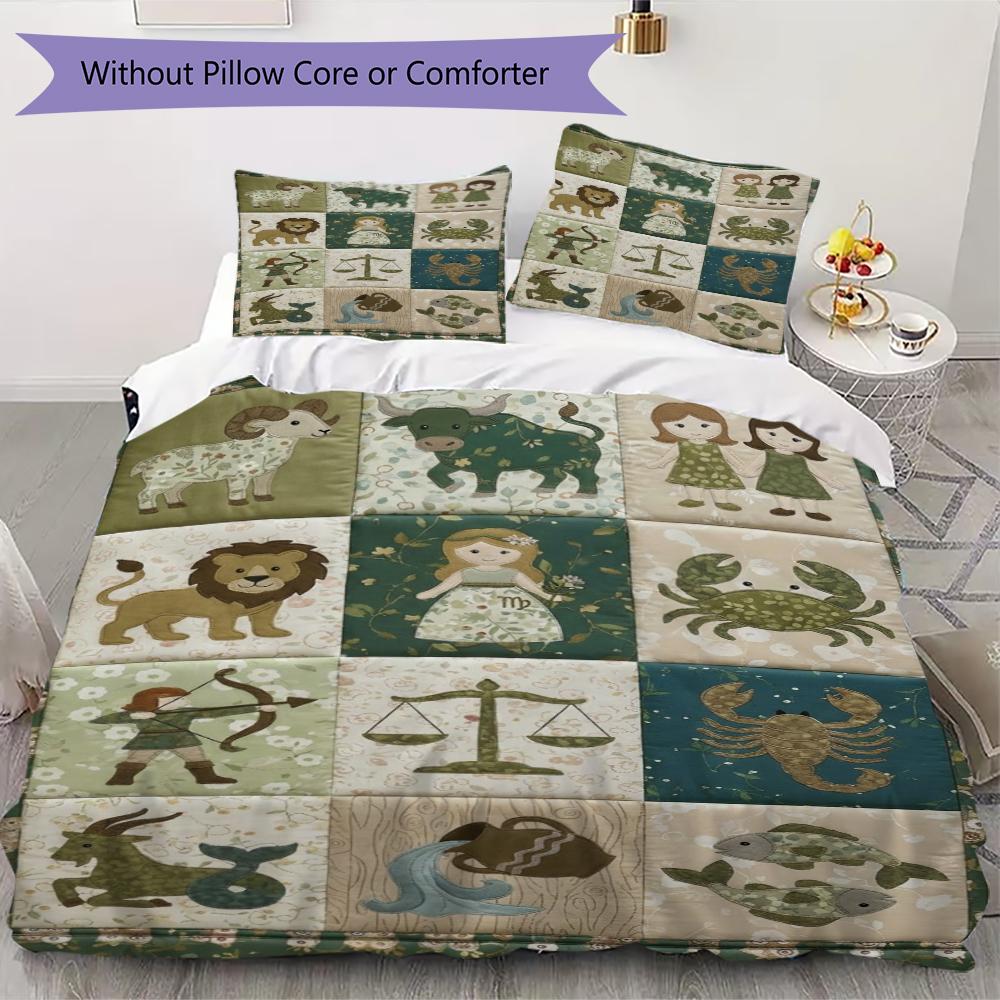 constellations Pattern Bedding uilt Set uilt Cover Pillowcase Home Decoration Birthday Gift (1 * duvet cover + 2 * pillowcase  without core)149