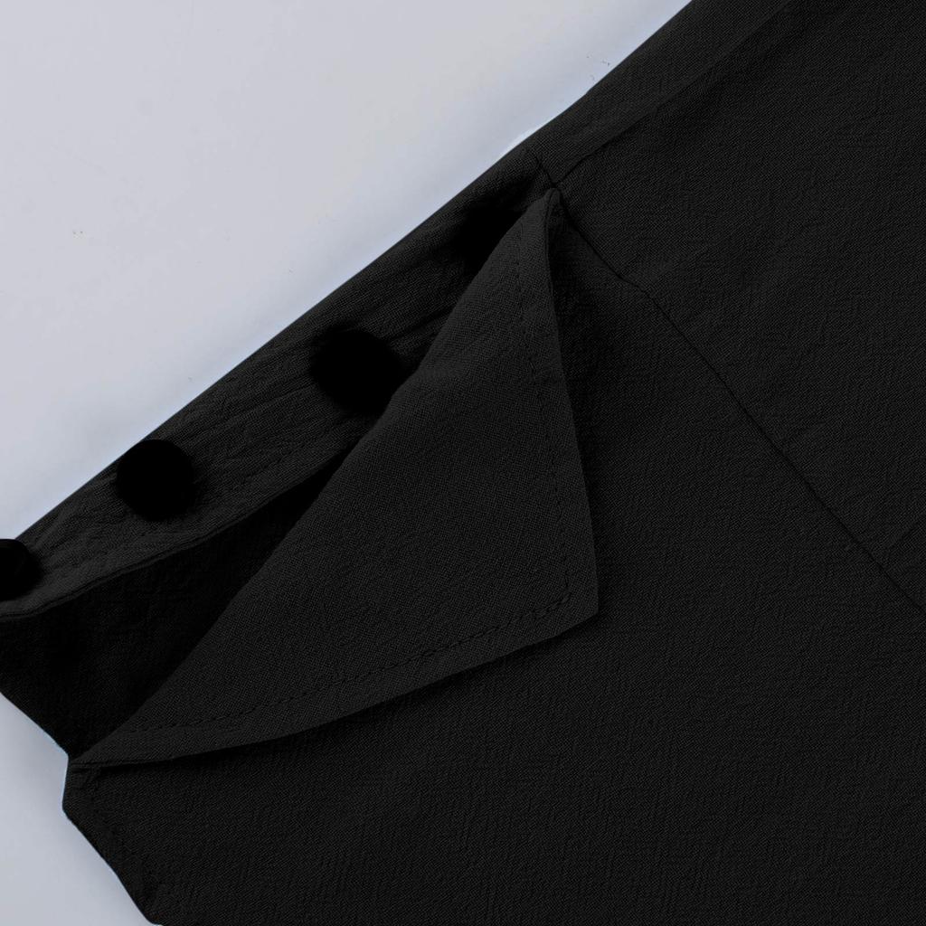 Женские летние модные свободные повседневные однотонные брюки из хлопка и льна с разрезом на пуговицах и карманами