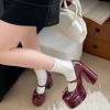 Autumn Platform Thick Heel Women Mary Jane Shoes Fashion Butterfly-knot Shoes Ladies Outdoor Dress Pumps