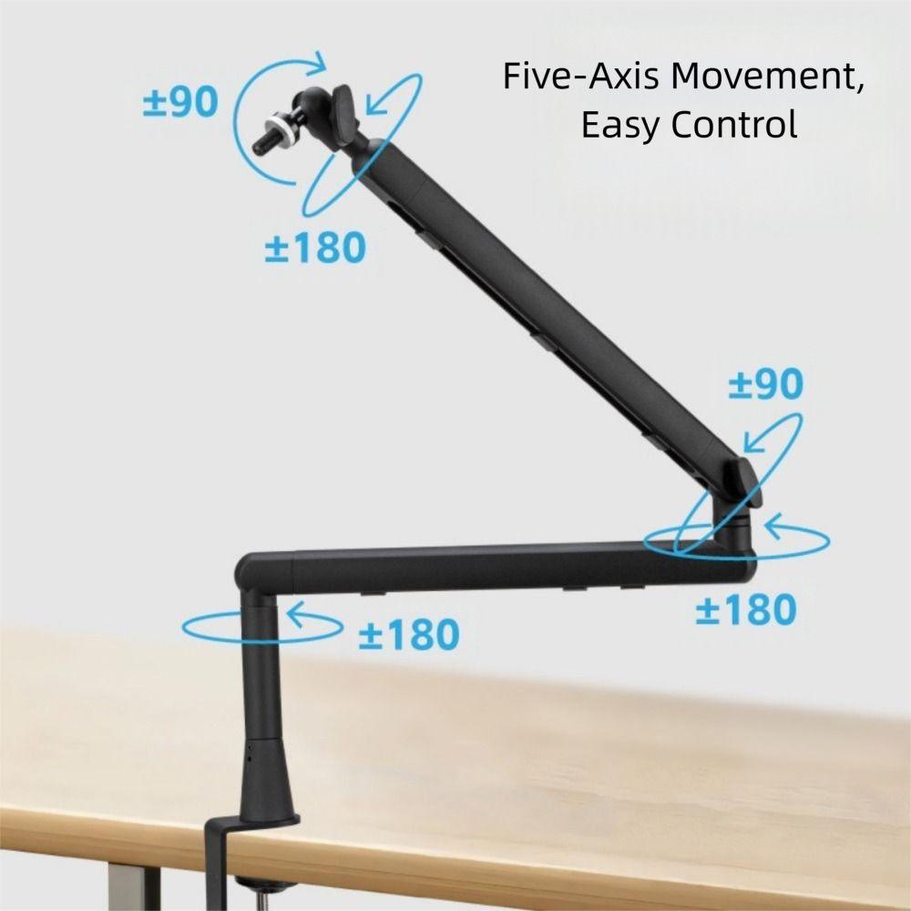 Aluminium Studio Low Profile Mic Arm Mic Low Level Cantilever Bracket Broadcasting Room