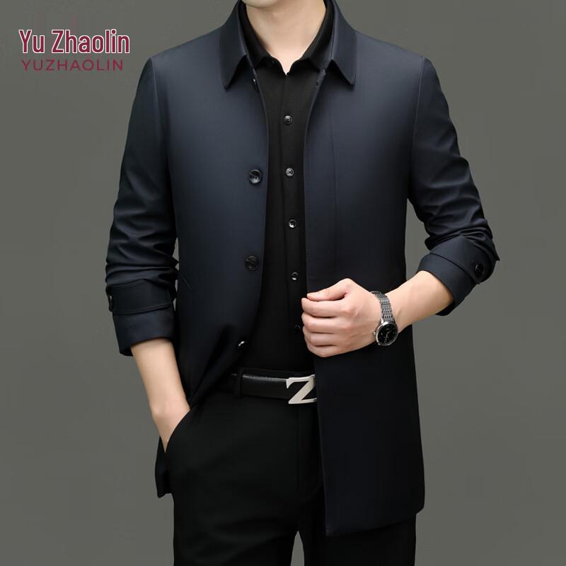 YUZHAOLIN Men's Middle-Aged Casual Lapel Fall Jacket