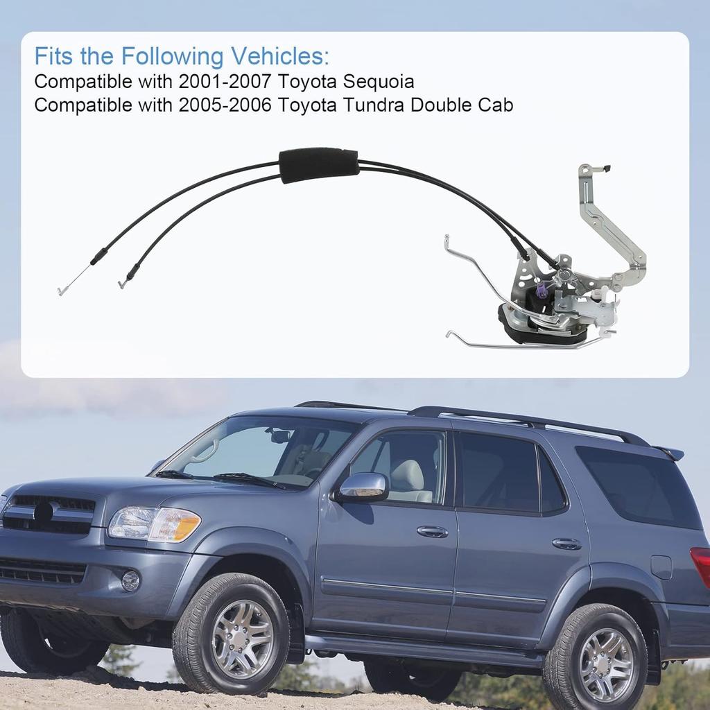 Передний правый привод замка двери пассажира совместимый с 2001-2007 Toyota Sequoia 2005-2006 Toyota Tundra Double Cab Замена# 69303-0C011,