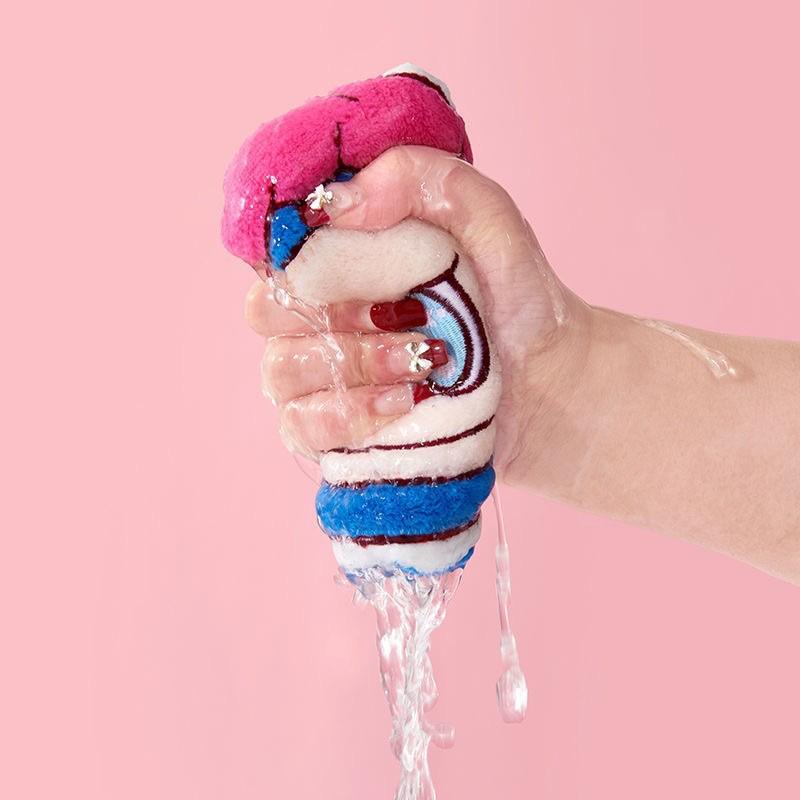 Cartoon Plush Absorbent Hand Towel for Kitchen & Bathroom - Cute and Thickened for Kids