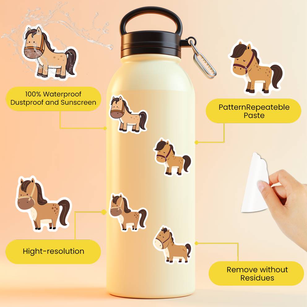 35pcs-70pcs Cartoon Ostriches Stickers Playful Animals Stickers DIY Stickers For Guitar DIY Skateboard Laptop Luggage DIY