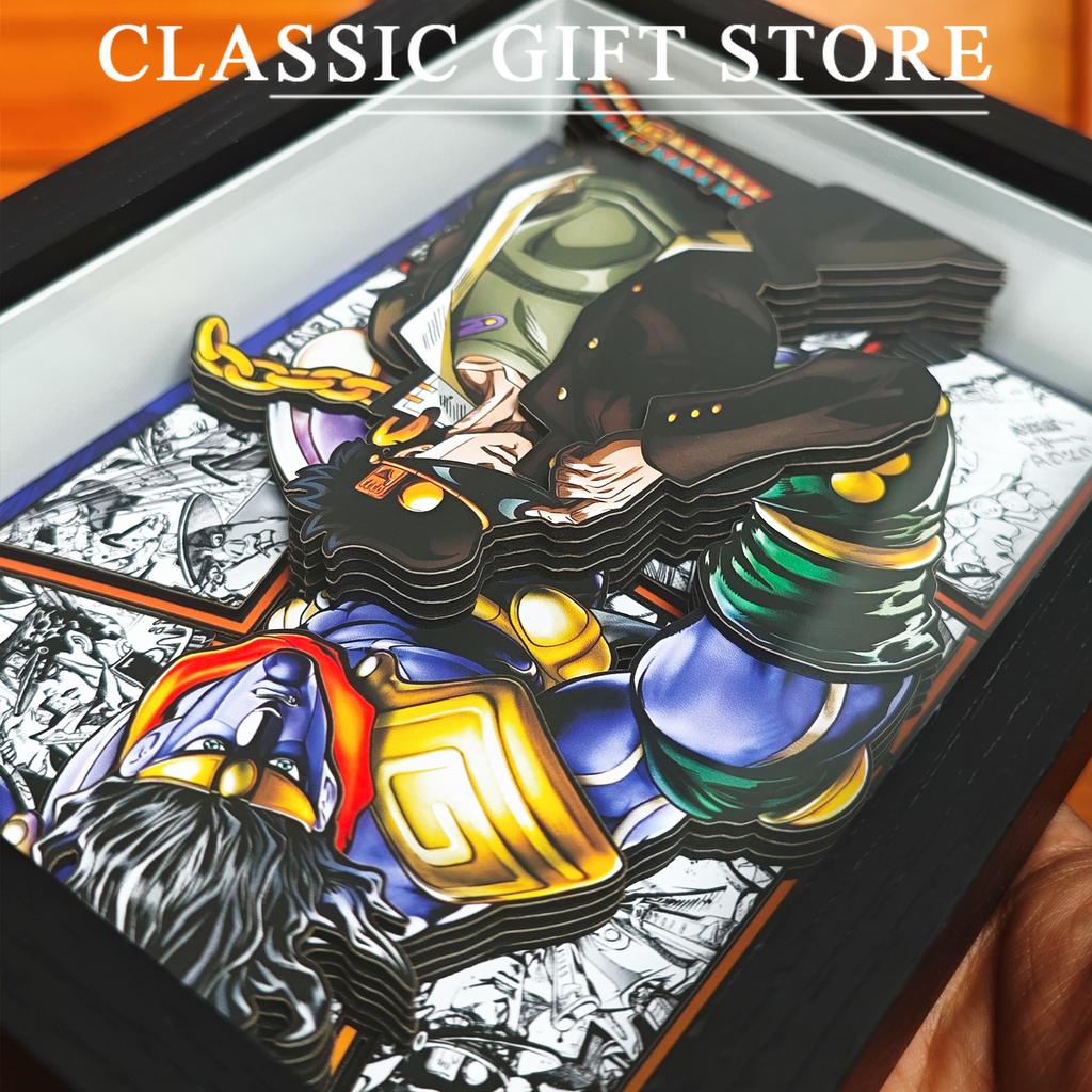 Классическое аниме JoJo's Bizarre Adventure 3D Декоративная картина Мультяшная фигурка Ручная работа Декоративная фоторамка Настольное украшение