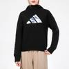 adidas Повседневная толстовка с капюшоном и принтом логотипа с длинными рукавами, женские топы, черный цвет H09755