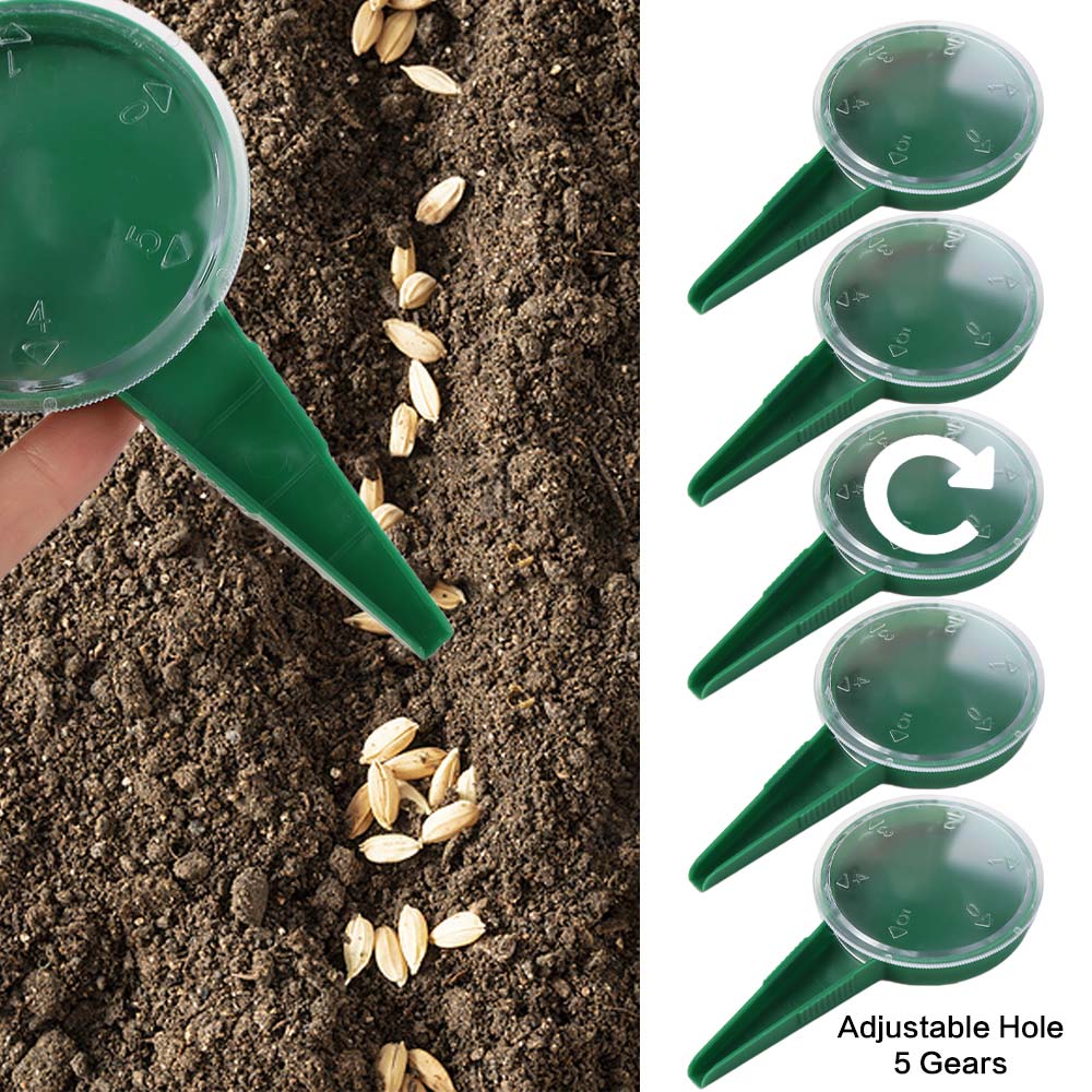 5pcs 5 Gears Plant Seeder Adjustable Hole Seed Sower Multi-function Seed Spreaders Home