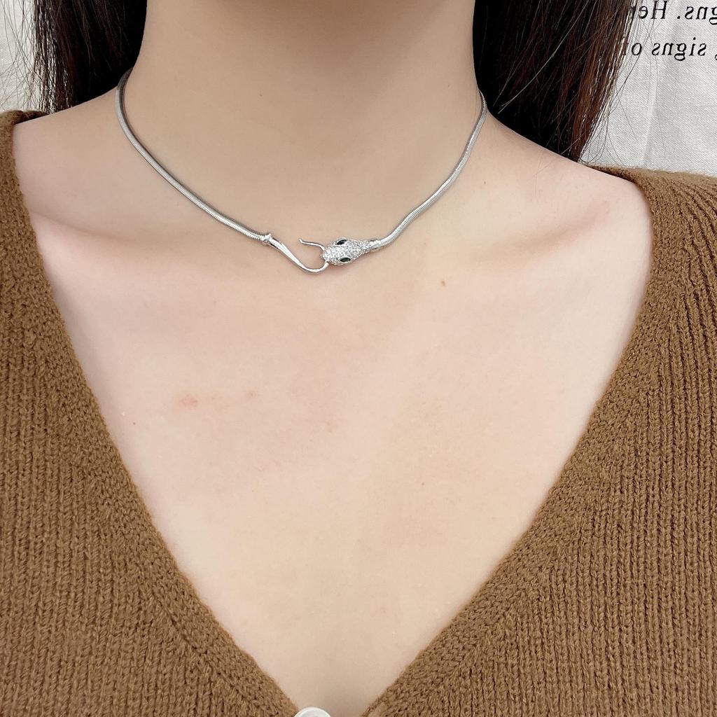 Unisex Dark Snake Necklace: Personalized, Cold Style, Niche Design - Perfect for Hot Girls and Boys