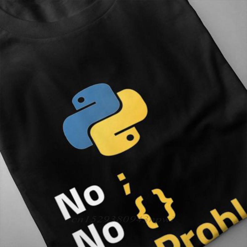 Футболка с дизайном на тему языка программирования Python для программиста Homme Футболка с круглым вырезом Camiseta