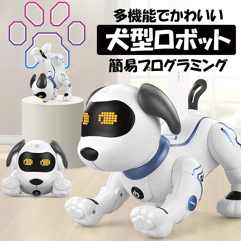 ROBOT PLAZA Stunt Dog Robot Dog Robot Toy Simple Programming Pet Robot Birthday Gift Children's Dog-shaped