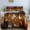 Комплект пододеяльника Египет Древнеегипетская письменность Полиэстеровый чехол для одеяла для детей мальчиков Фараон Пирамида Постельный комплект Египет Трайбл