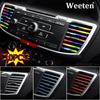 Car Auto Air Outlet Vent Interior Decorative Stickers Decals Strip Car Accessory