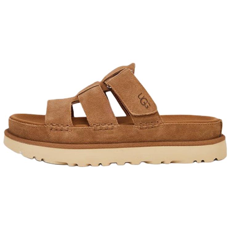 UGG Износостойкие шлепанцы для скольжения Женские Каштановые 1174090-CHE