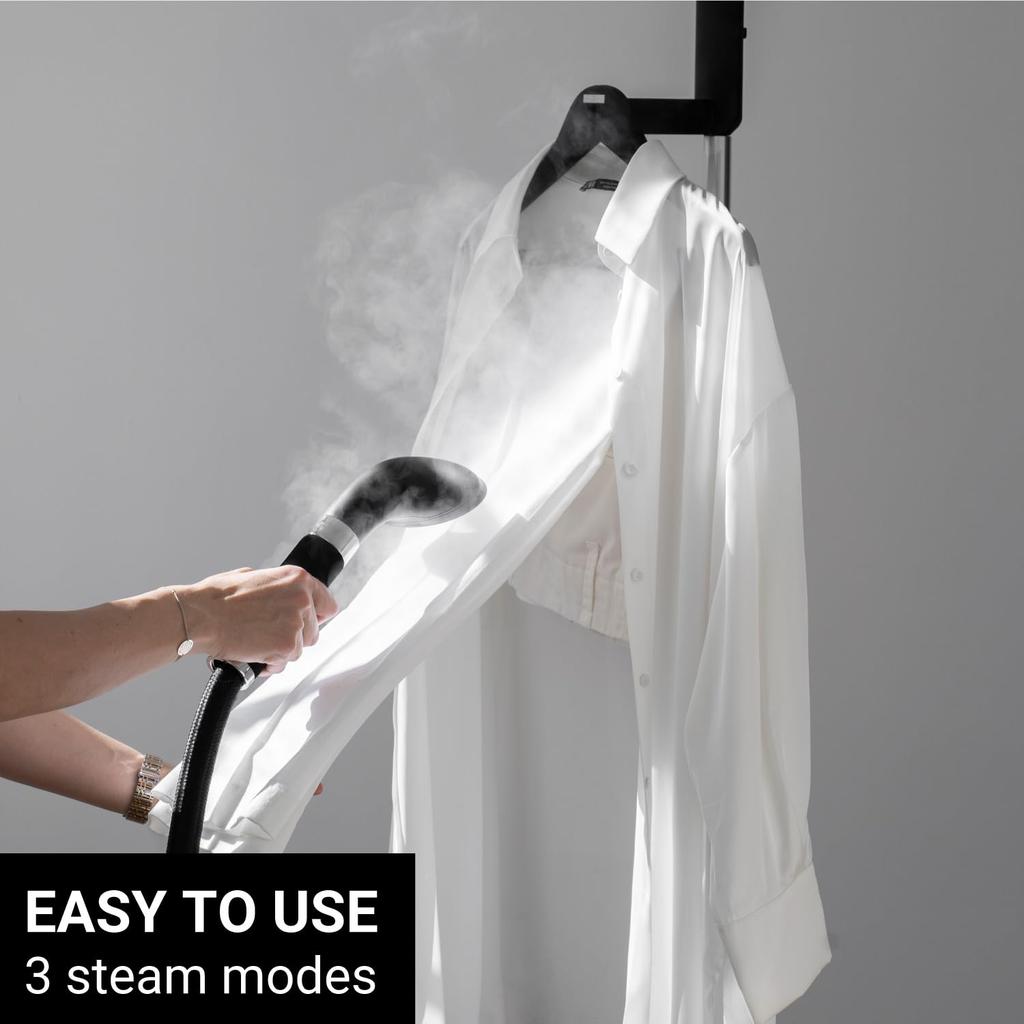 SteamOne отпариватель для одежды George Standing Мощный сценический старт-стоп Емкость стойка-стоп Уведомление черный JPES700B Steam/3 Steam/Авто и сенсор/Большой