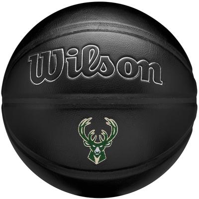 Wilson Премьерный мяч команды НБА Милуоки Бакс, Унисекс черный Баскетбольный