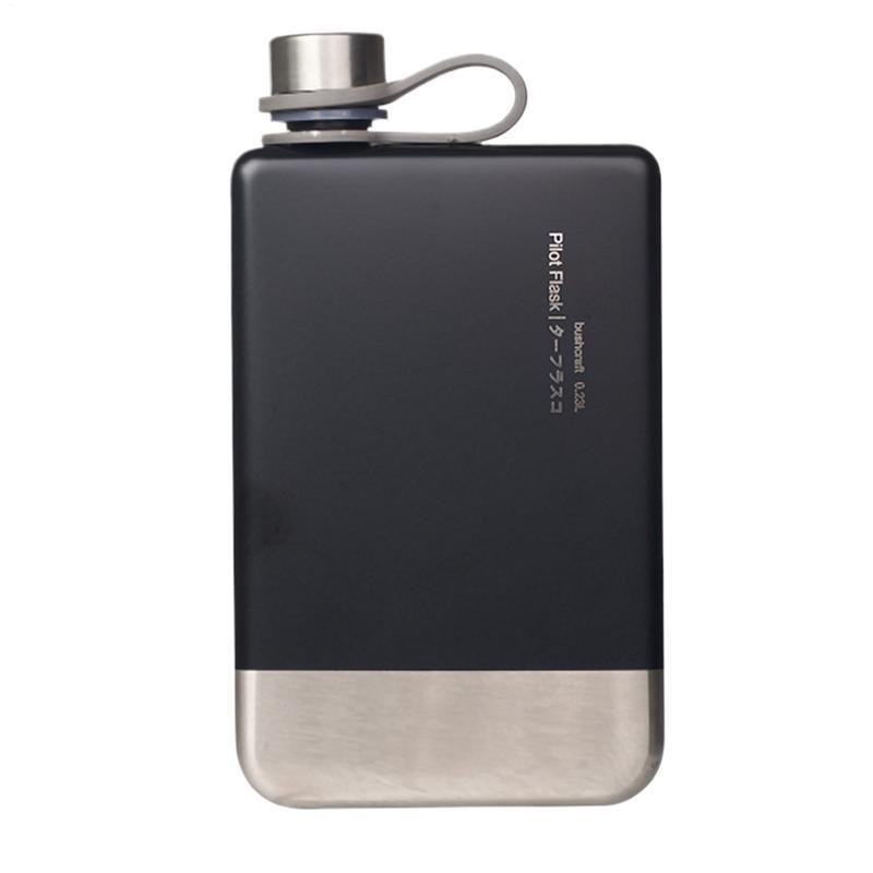 Flat Water Bottles For Travel Leakproof Compact Water Bottle Stainless Steel Reusable Liquor Containers For Beer Beverage Drinks