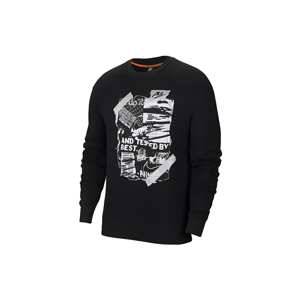 Nike Sweatshirts Men's Black Crew Neck Moderate Regular CW1794-010