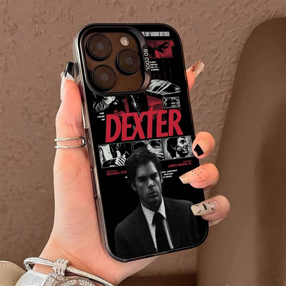 Чехол для телефона Декстер Морган для iPhone 17 16 15 14 13 12 11 Pro Max Plus Серебристый цвет