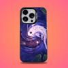 Koi Fish Yin Yang Phone Case For iPhone 16,15,14,13,12,11,Mini,Pro,E,SE4,XS,MAX Black Candy Matte Cover