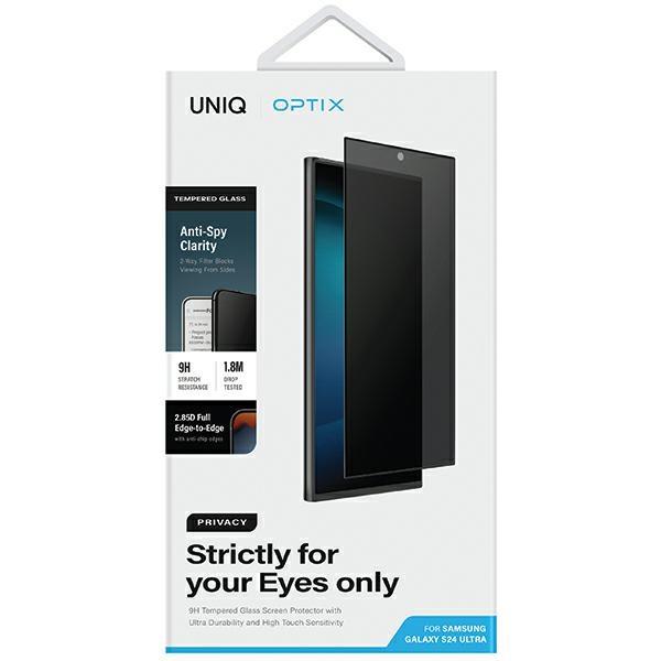 UNIQ Optix Privacy Sam S24 Ultra S928 privacy tempered glass with applicator