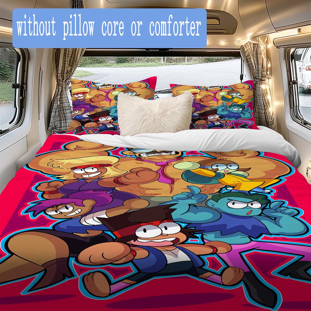 Funny school theme Pattern Bedding,Quilt Set Quilt Cover Pillowcase Home Birthday Gift (1*duvet cover+2*pillowcase,without core)ZSJT0917214